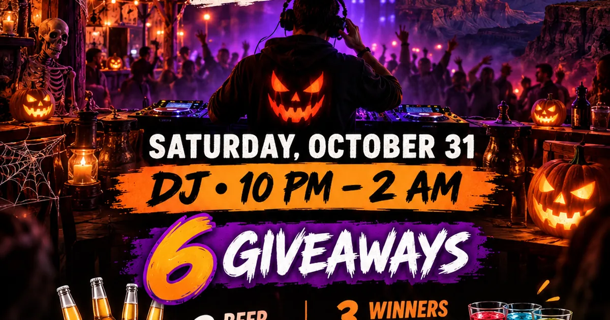 Halloween Night DJ Party at The Foodie Club near Grand Canyon