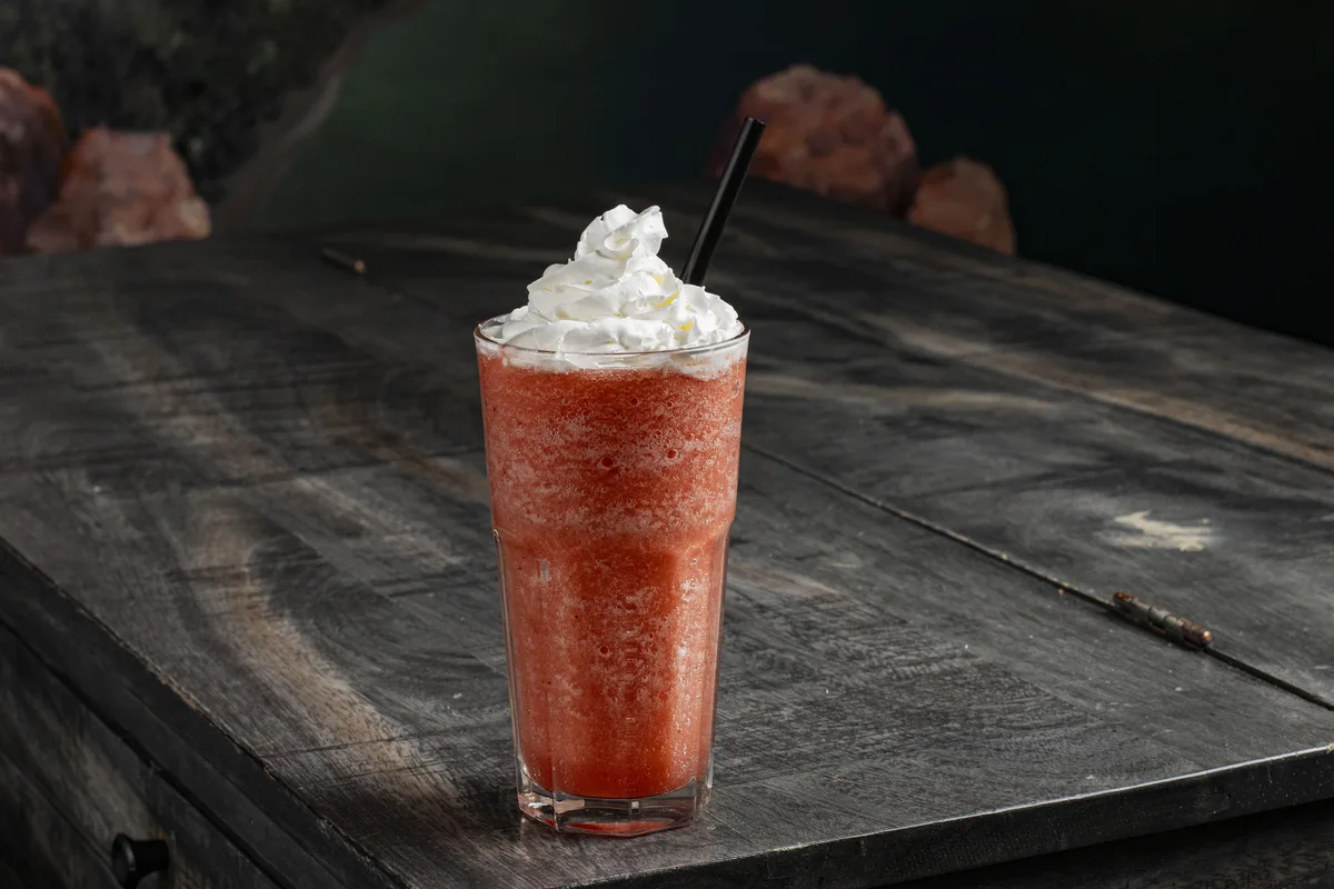 Strawberry smoothie at The Foodie Club Tusayan Grand Canyon