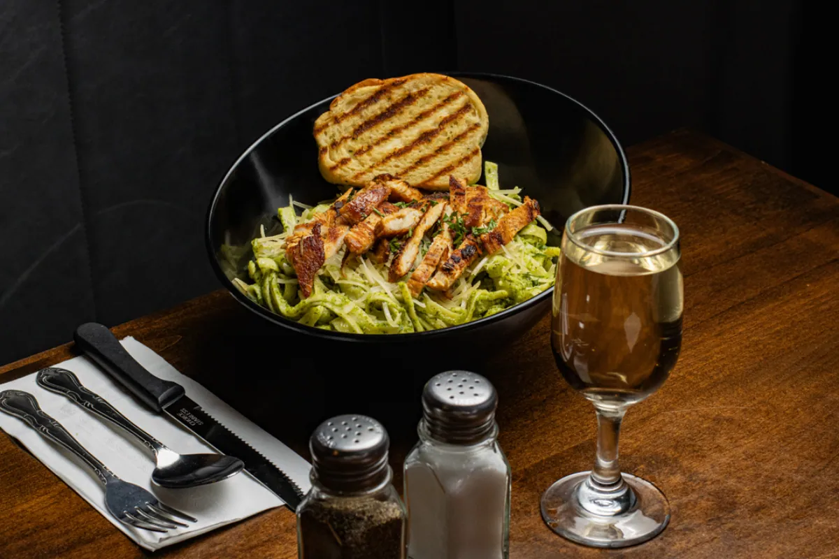 Pesto Pasta with Chicken dinner near Grand Canyon